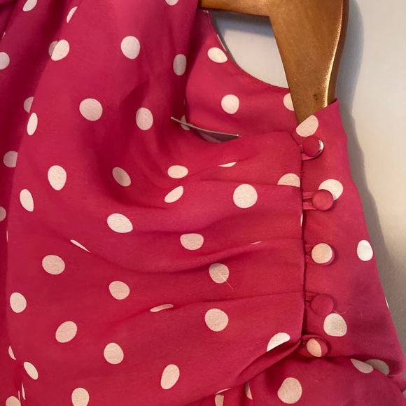 Vintage ÉVITA pink polka dot top - Picture 3 of 5